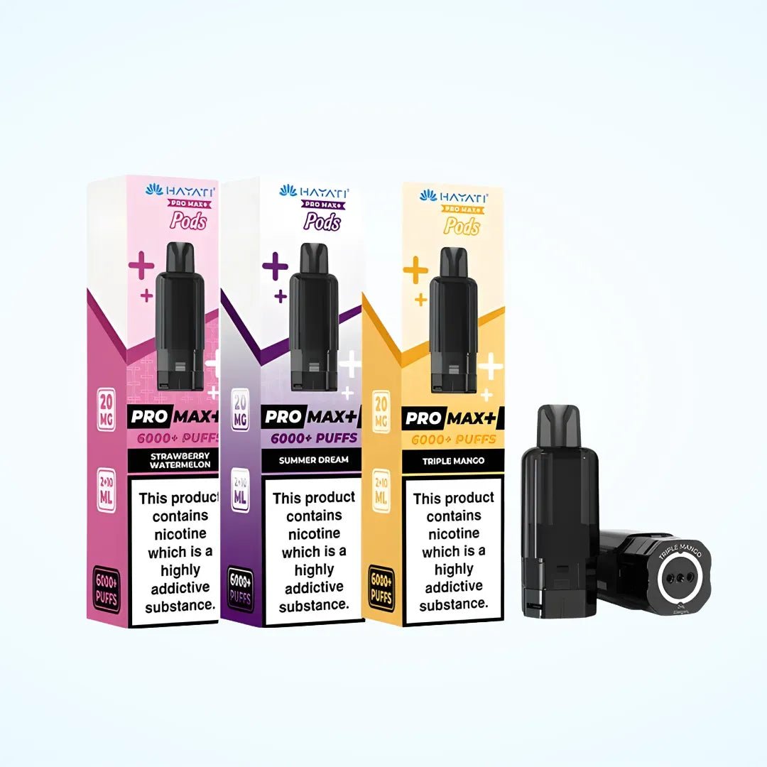 Hayati Pro Max Plus 6000 Prefilled Pods | Starts from 4.99 Eliquid Base Hayati Pro Max Plus 6000 Prefilled Pods | Starts from 4.99 Eliquid Base