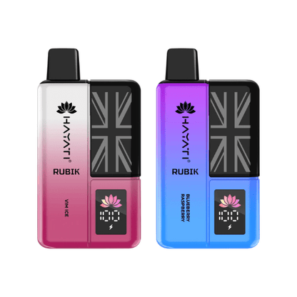Hayati Rubik 7000 Puffs Disposable Vape Device, Pack Of 5, Eliquid Bas, Banana Ice