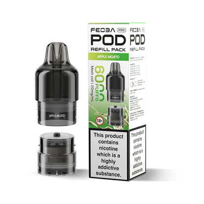 FEOBA Bar Pro 6000 Prefilled Pod in Apple Mojito flavour with minty fresh apple twist