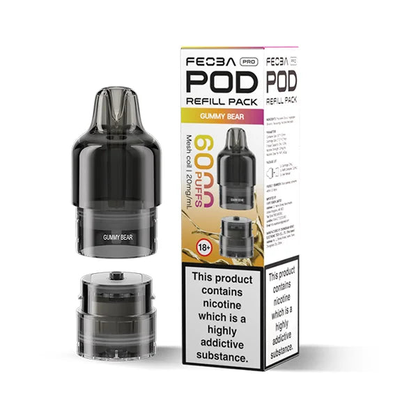 FEOBA Bar Pro 6000 Prefilled Pod in Gummy Bear flavour with sweet candy notes.