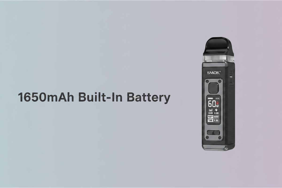 1650mAh Built-In Battery