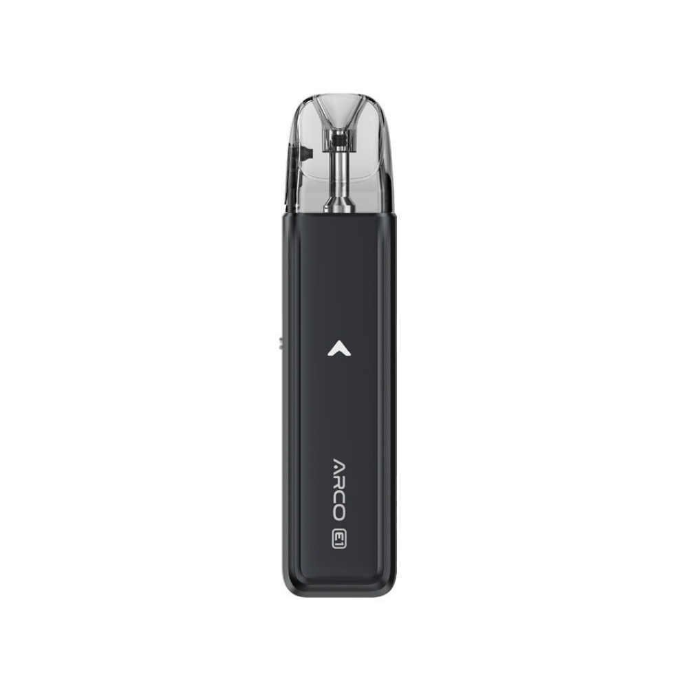 Smok Arco E1 Vape Pod Kit in sleek Black finish with modern compact design.