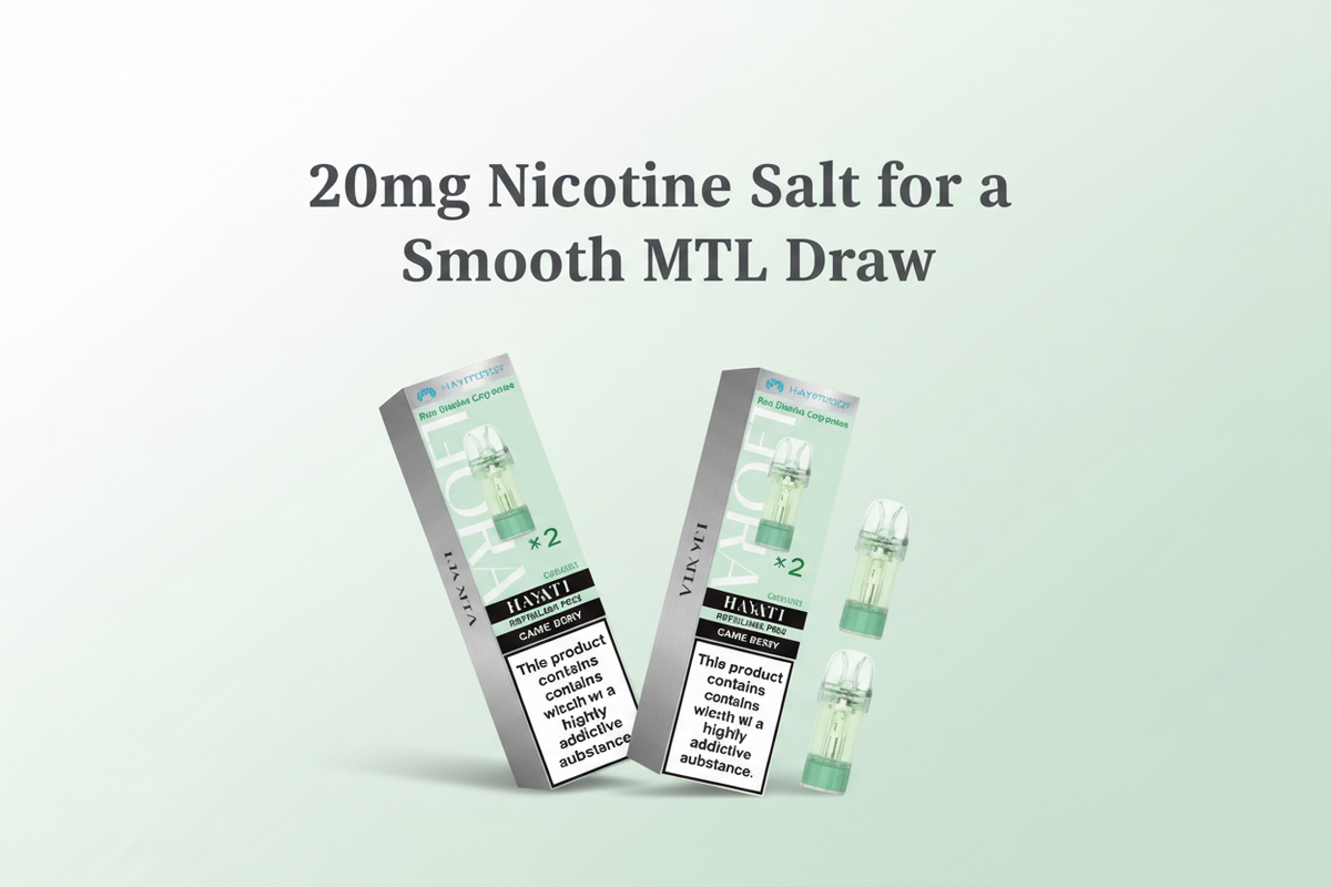 20mg Nicotine Salt for a Smooth MTL Draw