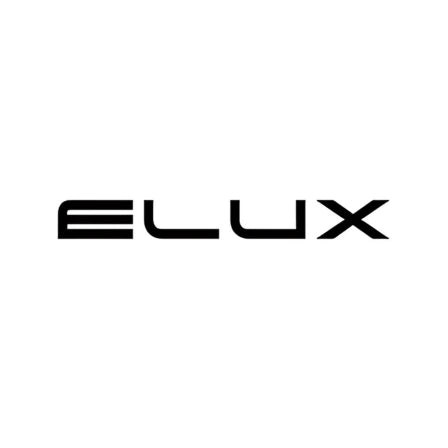ELUX logo in modern black stylized font on white