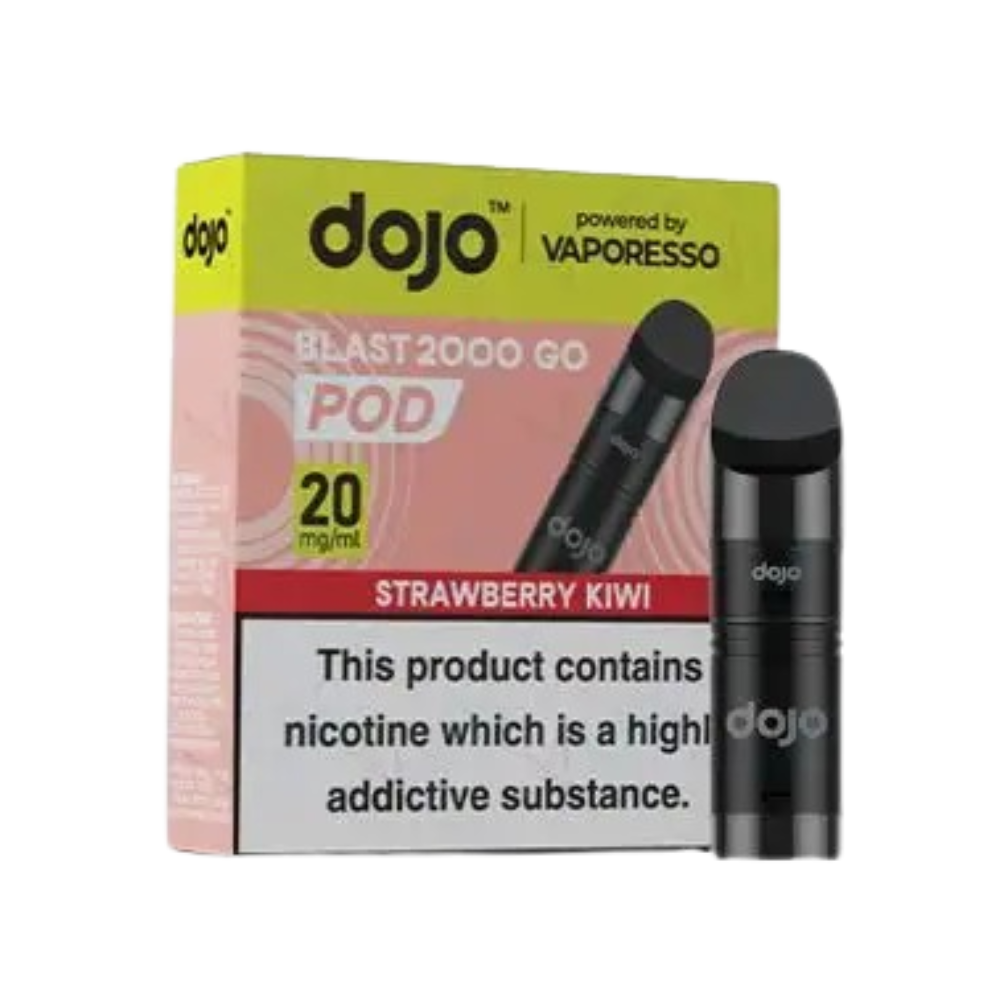 Vaporesso Dojo Blast 2000 Go Prefilled Pod Vape in Strawberry Kiwi flavour for a smooth fruity taste