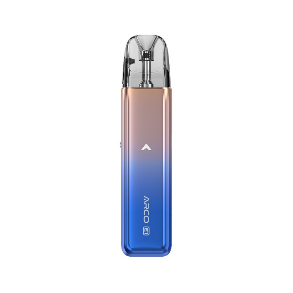 Smok Arco E1 Vape Pod Kit in Blue Gold gradient design with premium style.