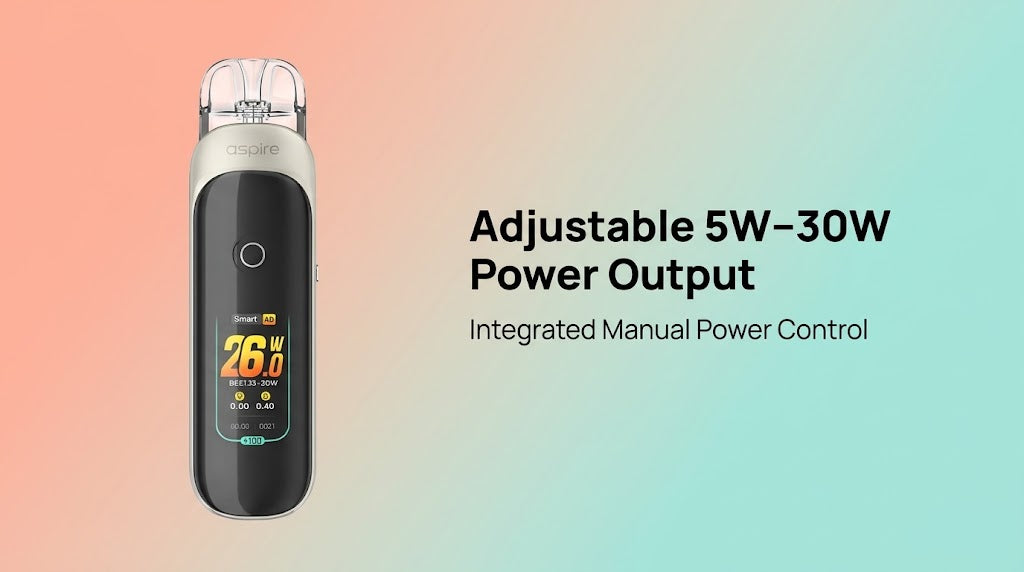 Adjustable 5W–30W Power Output