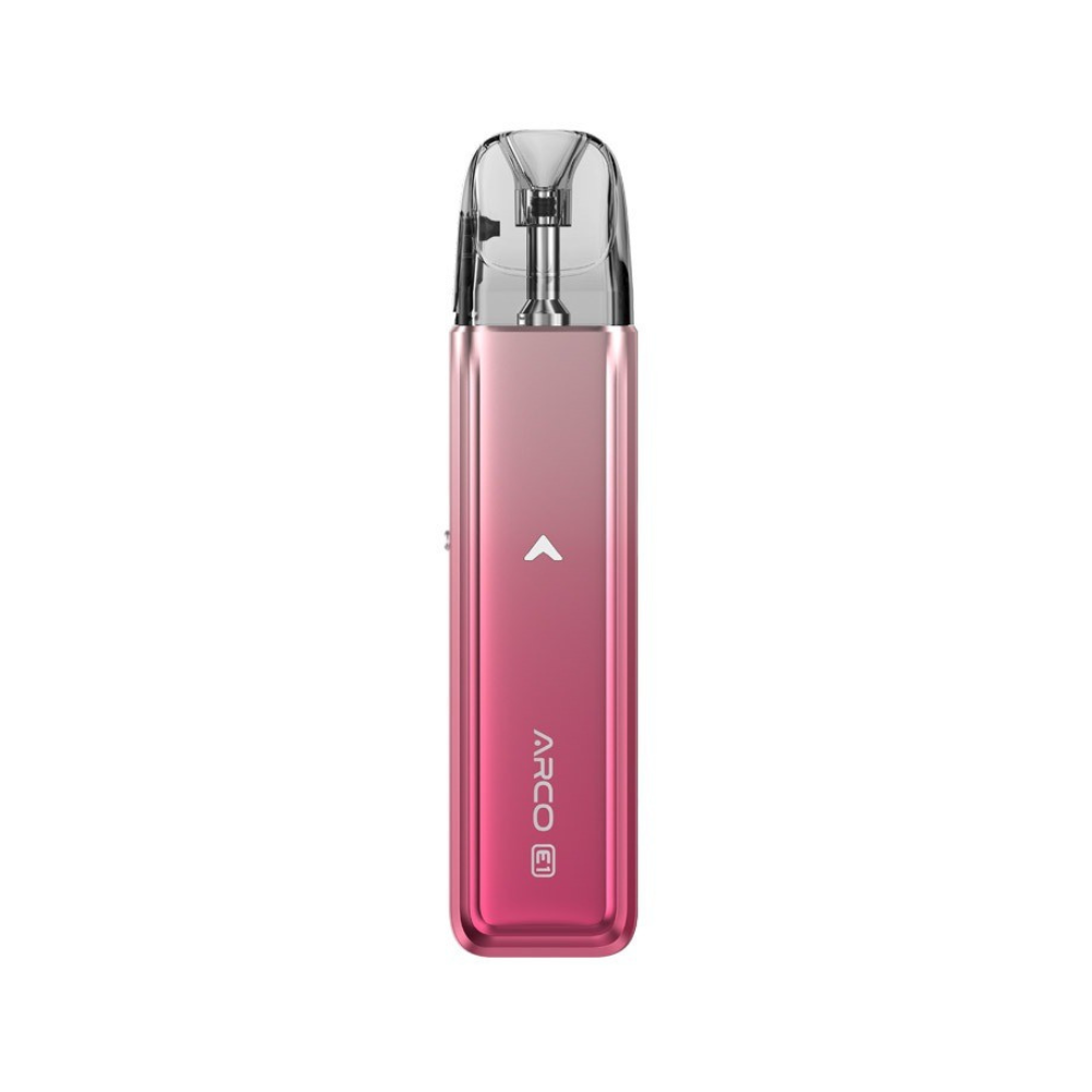 Smok Arco E1 Vape Pod Kit in Pink finish with trendy stylish design.