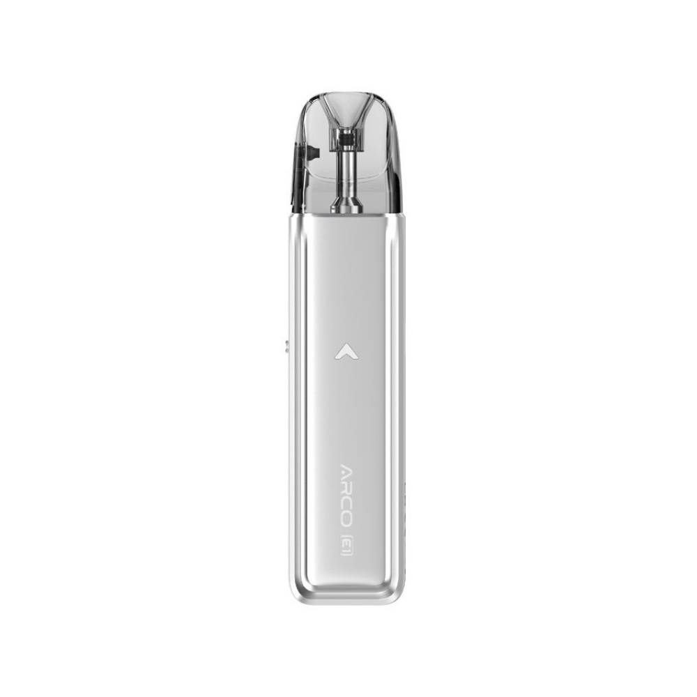 Smok Arco E1 Vape Pod Kit in Silver metallic design with sleek finish.