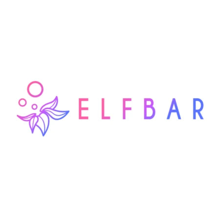 ELFBAR logo with pink-purple text and icon design