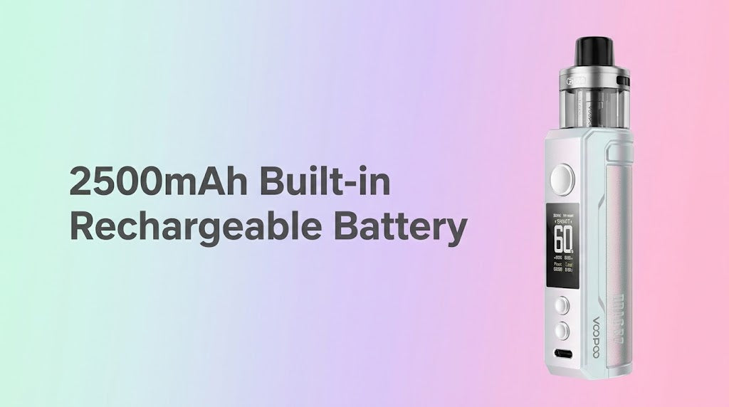 2500mAh Built-in Rechargeable Battery