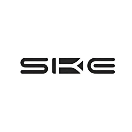 SKE logo in bold black stylized text on white
