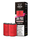 Red vape pods with packaging labeled 'Crown Bar Al Fakher' on a white background