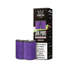 Purple vape pods with a black box labeled 'Crown Bar by Al Fakher' on a white background