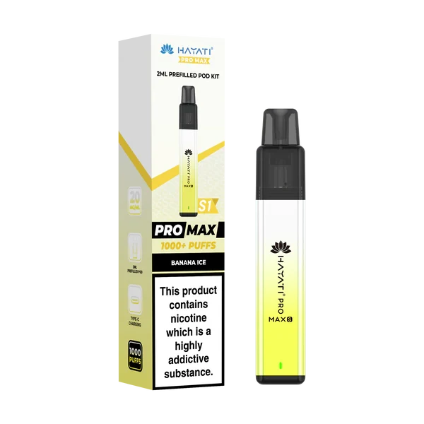 Hayati Pro Max S1 1000+ Puff Pre-Filled Pod Kit - £3.99 or 3 for £10