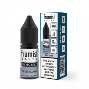 Frumist Salts vape juice bottle and packaging on a white background