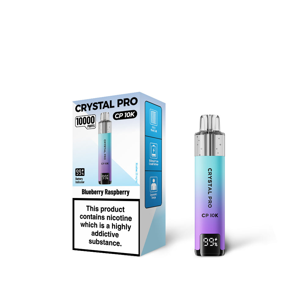 Crystal Pro CP 10000 Disposable Vape - Eliquid Base - BlueBerryRaspberry