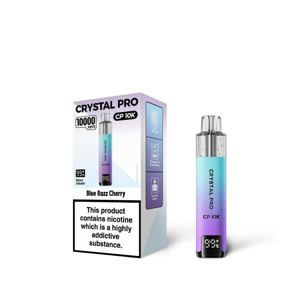 Crystal Pro CP 10000 Disposable Vape - Eliquid Base - BlueRazzCherry