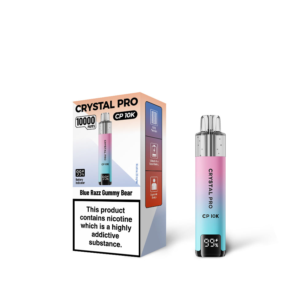 Crystal Pro CP 10000 Disposable Vape - Eliquid Base - BlueRazzGummyBear