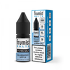Frumist Salts Blueberry Apple vape juice bottle and packaging on a white background
