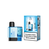 Blueberry raspberry vape device and packaging on a white background