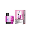 Pink vape device with packaging on a white background