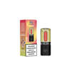 Vape device and packaging with branding on a white background