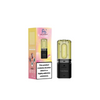Vape device and packaging with nicotine warning label on a white background