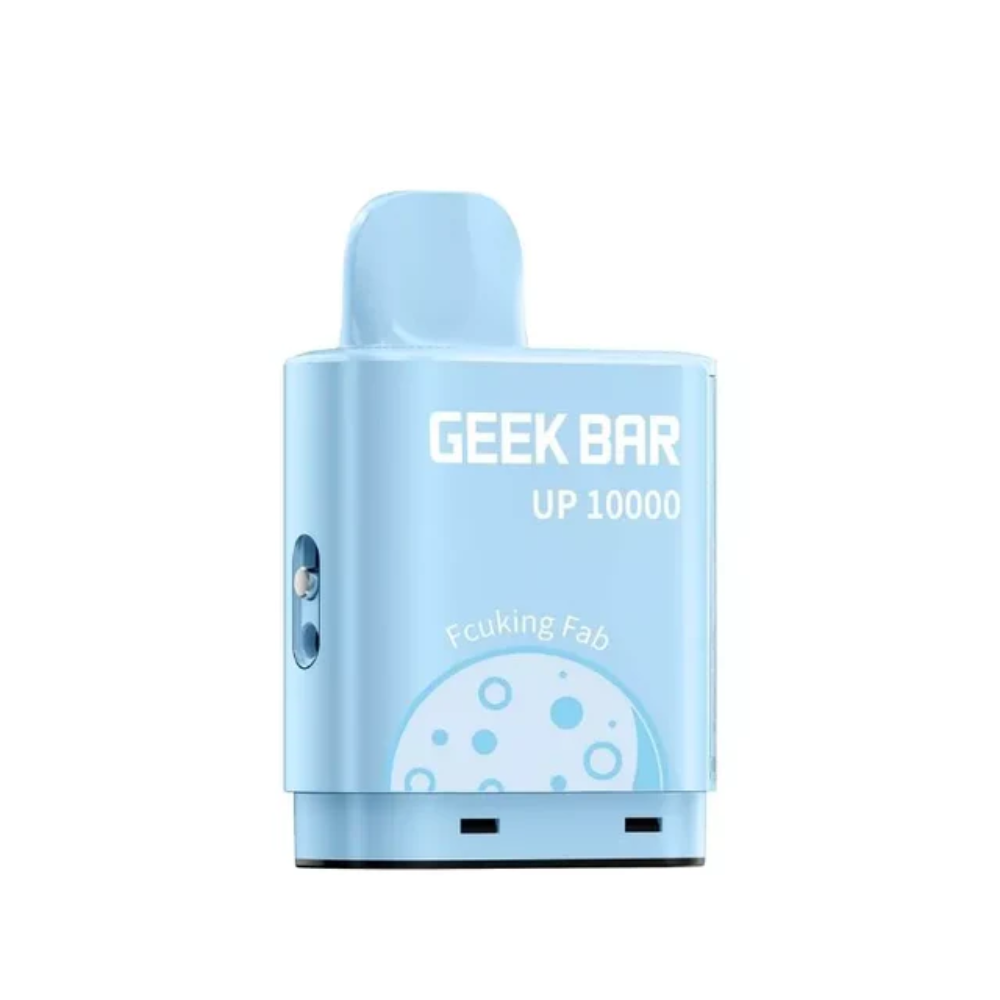 Blue vape device with 'Geek Bar' branding on a white background