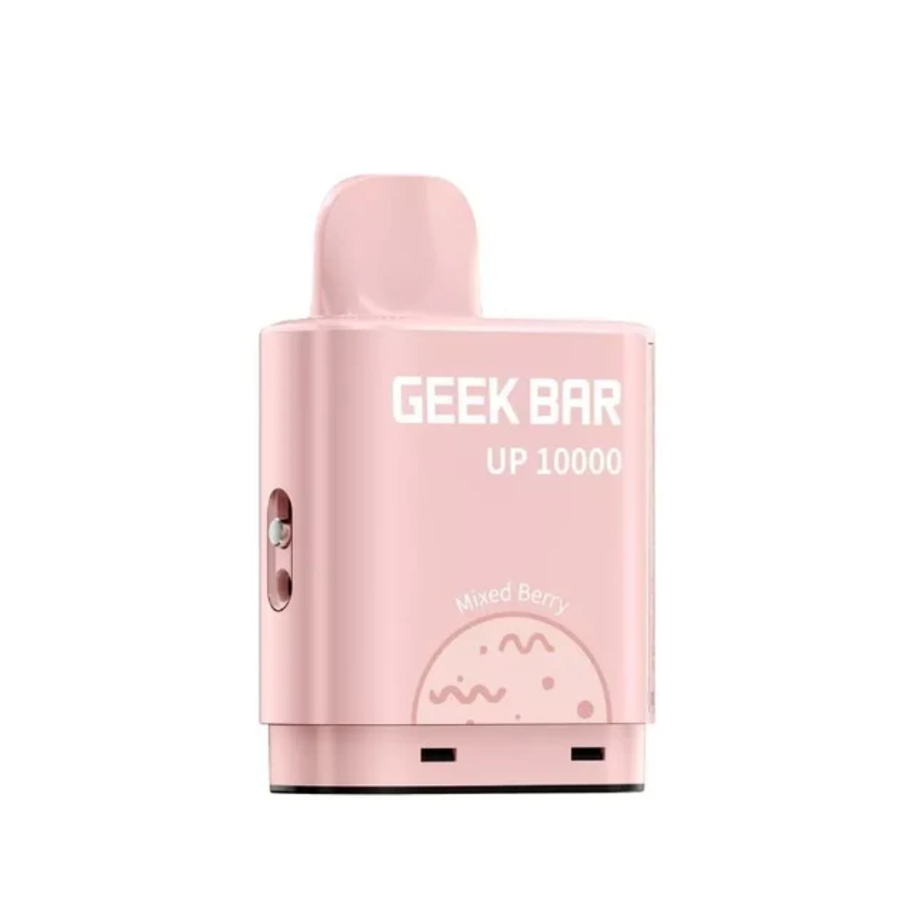 Pink vape device with 'GEEK BAR' branding on a white background