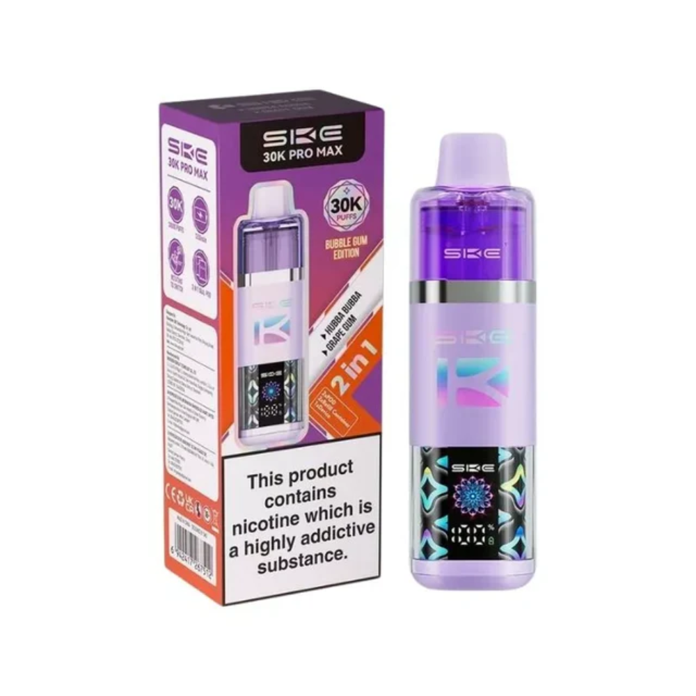 SKE 3K Pro Max vape device and packaging on a white background