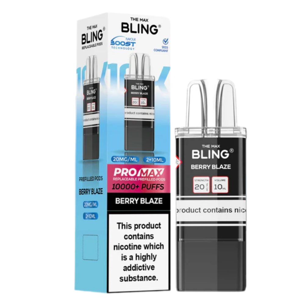 Promax Bling vape device and packaging on a white background