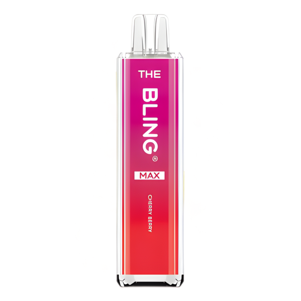 Pink and red vape device with 'The Bling' branding on a white background