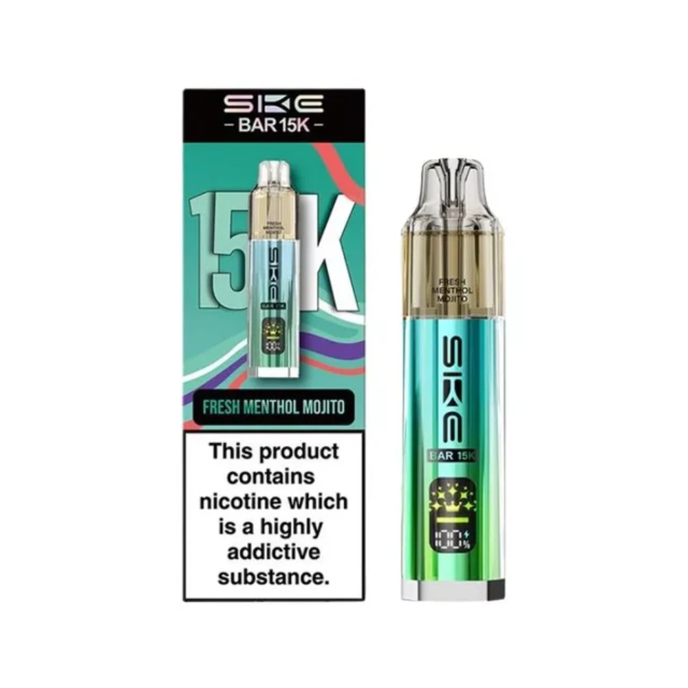 SKE vape device with packaging on a white background