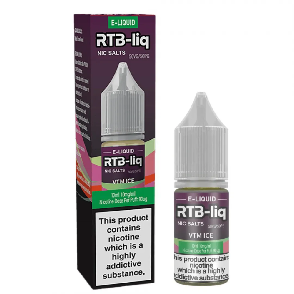 RTB-liq e-liquid bottle and packaging on a white background