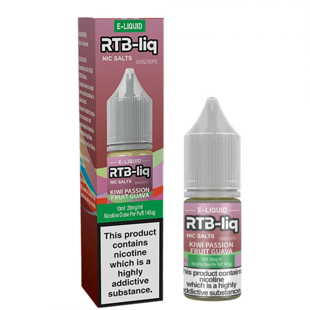 RTB-liq e-liquid bottle and packaging on a white background