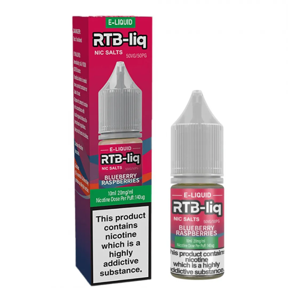 RTB-liq e-liquid bottle and packaging on a white background