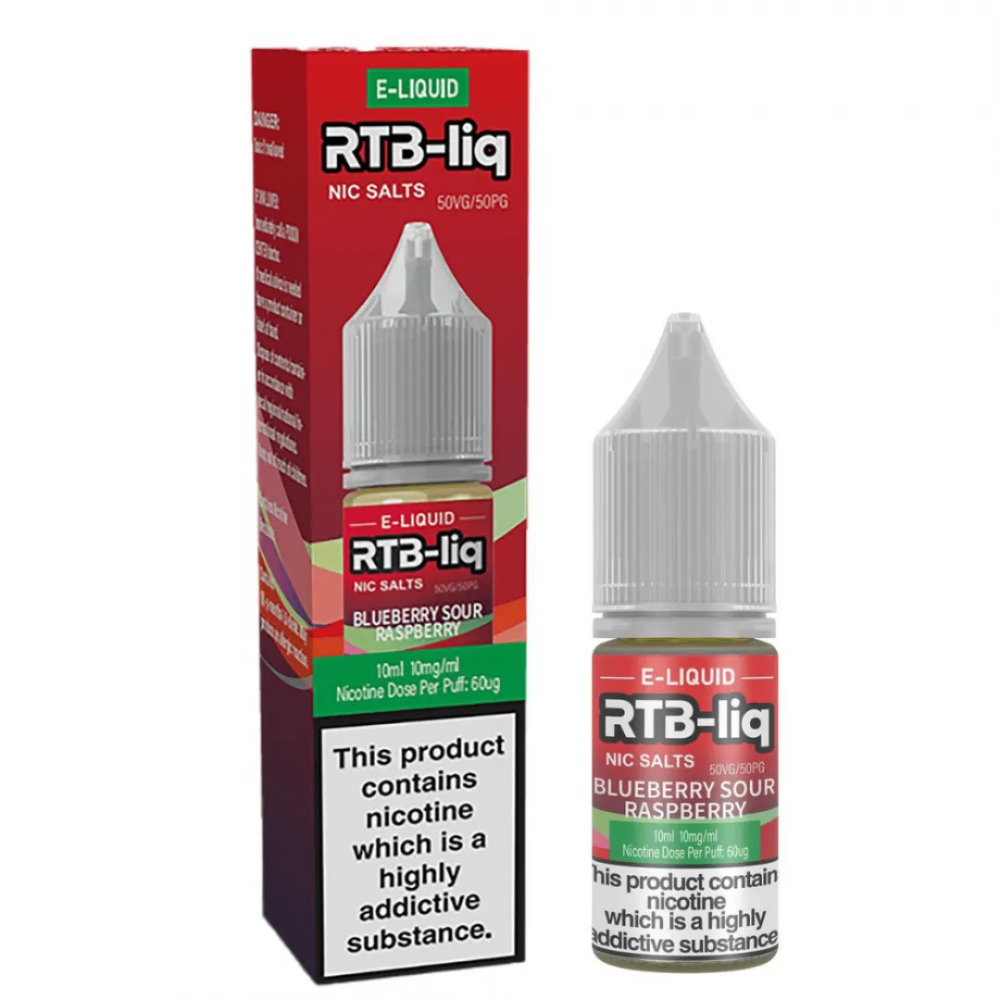 RTB-liq e-liquid bottle and packaging on a white background