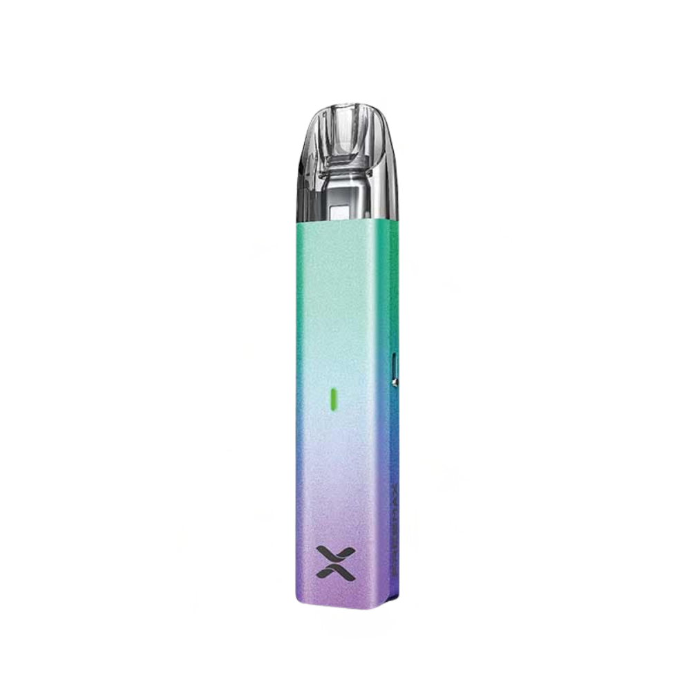 Gradient-colored vape device on a white background