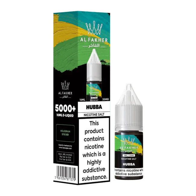 Al Fakher e-liquid bottle and packaging on a white background