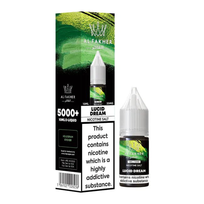 Al Fakher e-liquid bottle and packaging on a white background