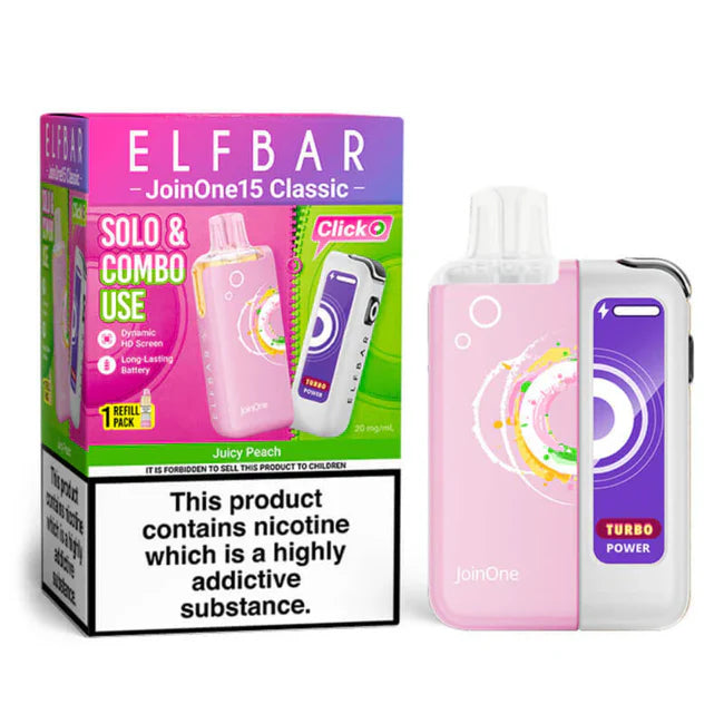 Elf Bar vape device and packaging on a white background