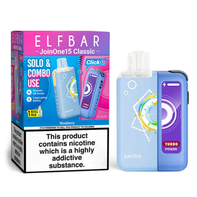 Elf Bar vape device and packaging on a white background