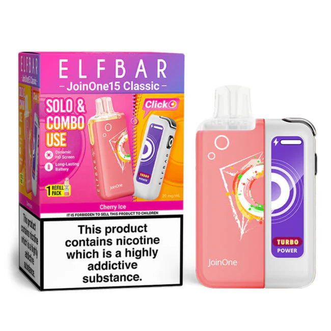 Elf Bar vape device and packaging on a white background