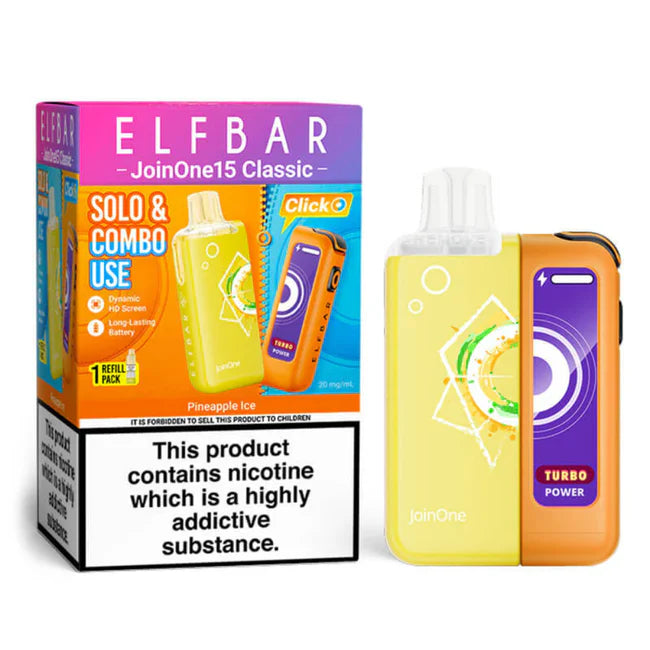 Elf Bar vape device and packaging on a white background