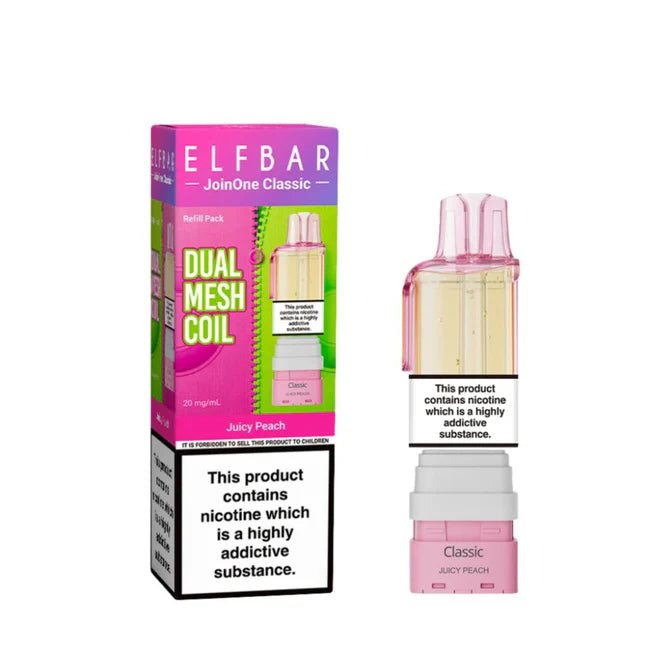 Elf Bar Dual Mesh Coil packaging with pink and green design on a white background