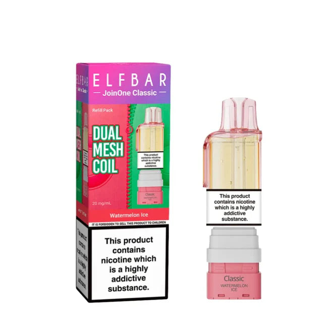 Elf Bar vape pen and packaging on a white background