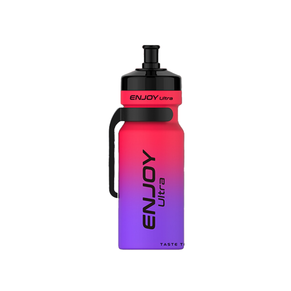 Gradient red to purple water bottle with 'ENJOY Ultra' branding on a white background