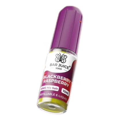 Bar Juice Blackberry Raspberry e-liquid bottle on a white background
