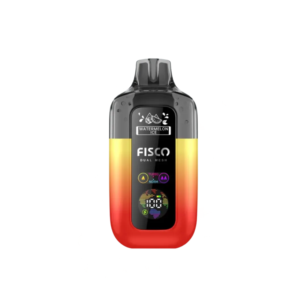 Fisco vape device with gradient design on a white background